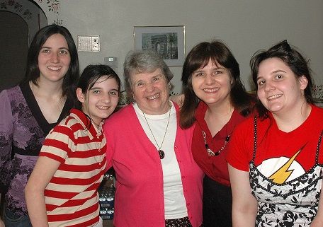 The Davis Ladies wishing you a Happy Valentine's Day!  Cathryn, Susanna, my mom (Marylin), me and Amanda