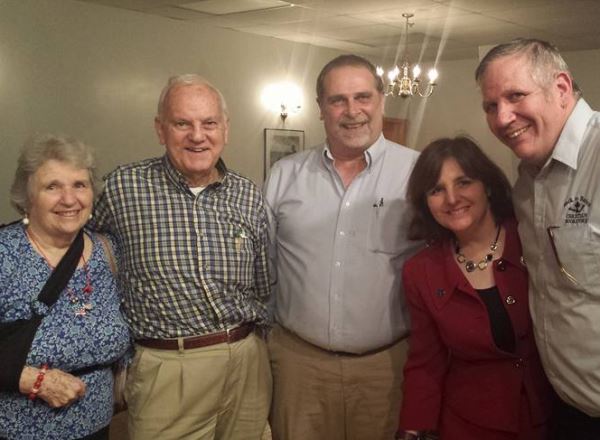 Several precious supporters drove from considerable distances to attend our event last Thursday. L to R: My Mom and Dad, Marylin and Gordon Gosh, Dave Martin from Jefferson City and me and my husband, Bernie. 