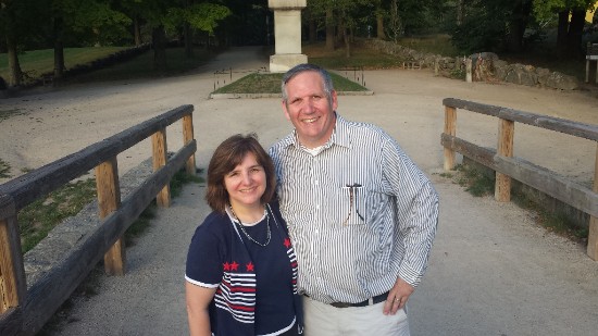 Bernie and I recently went to Boston.  The landmarks of our history and the fight for our independence are always inspiring.  The people of New England were faithful to document many events.  This helps us to understand and appreciate our history.  This is a picture of us at the Old North Bridge in Concord, Massachusetts, where the War for Independence began.